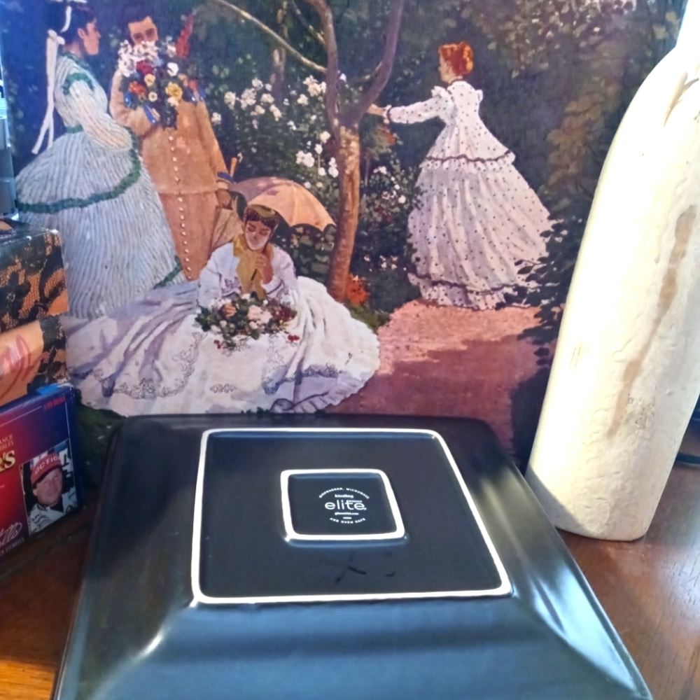 🎻Gibson "Kiesling" Square Dinner Plates🍱 Set Of 4 Vintage,Like 🆕,Nice Gift 🎁